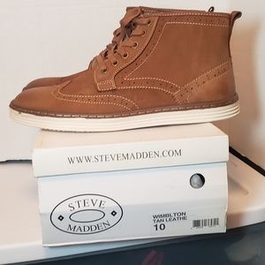 Steve Madden Tan Leather Men's Shoes